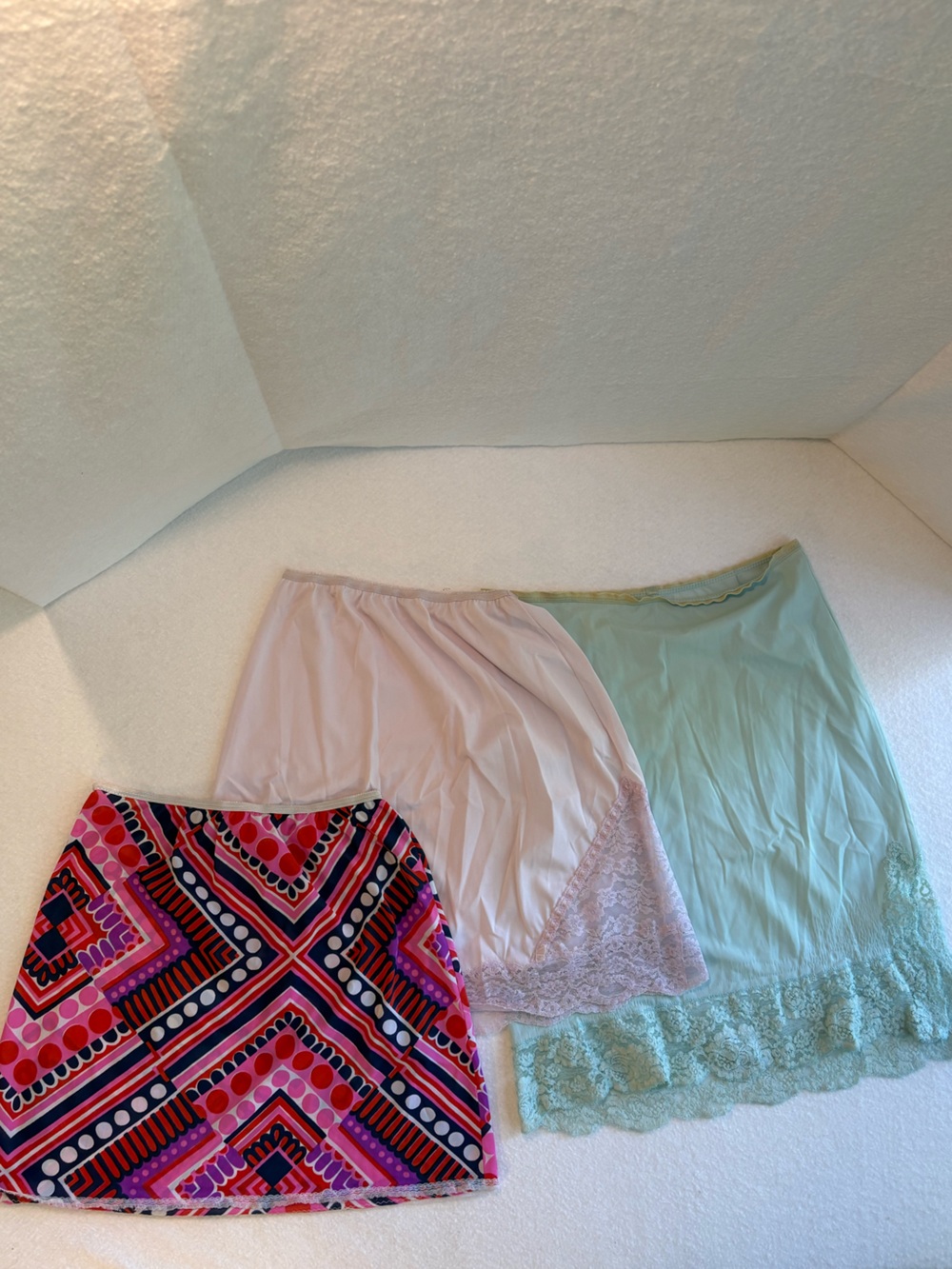 Set of three vintage slip skirts